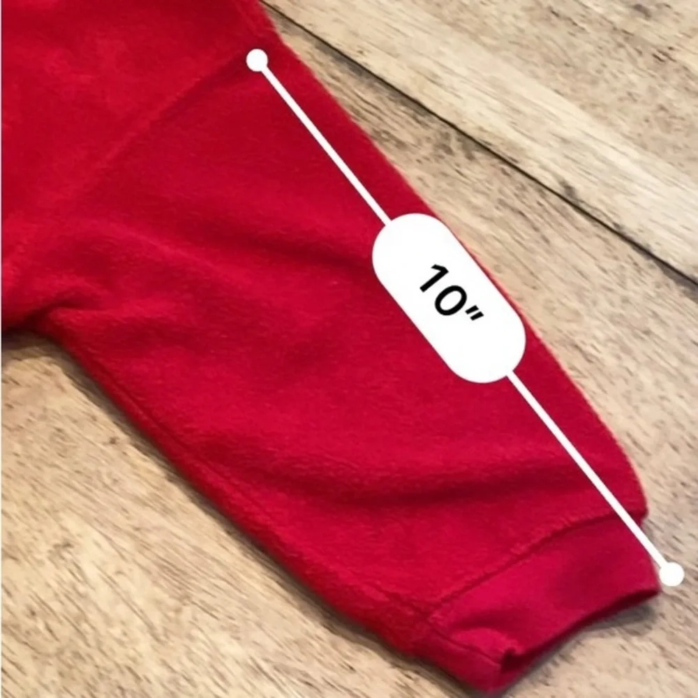 Vintage Baby Gap XL‎ 18-24 Months 100% Polyester Red Hoodie Pullover W/ Pouch